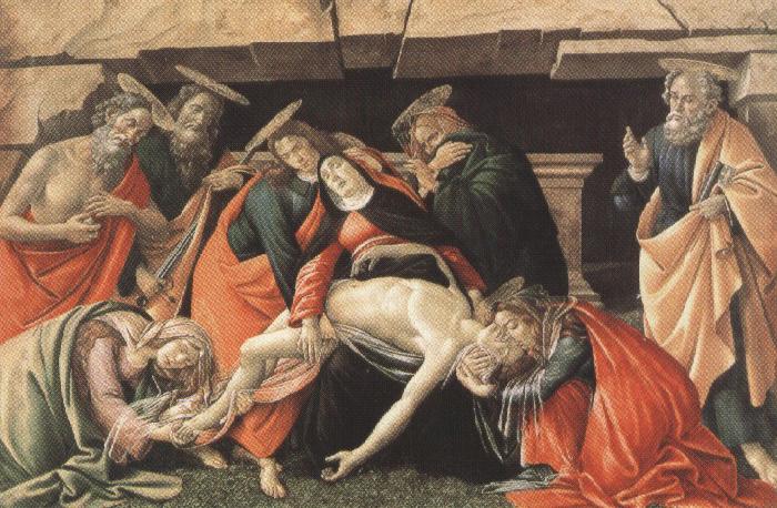 Sandro Botticelli Lament fro Christ Dead,with st jerome,St Paul and St Peter (mk36)